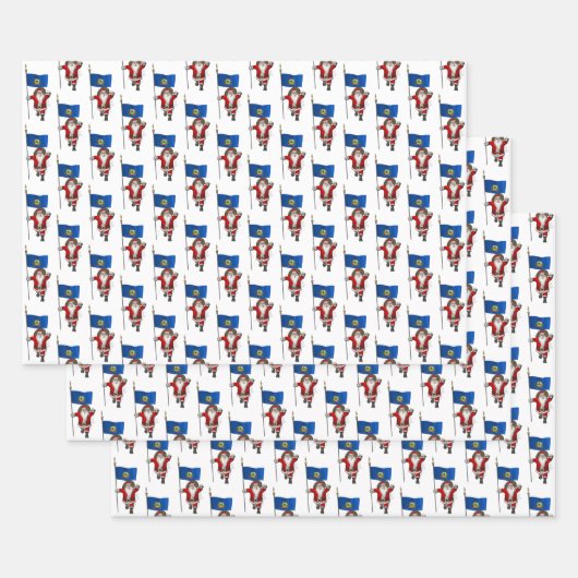 Sweet Santa Claus besucht Vermont Geschenkpapier Set (Set)