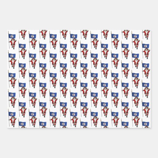 Sweet Santa Claus Besucht Virginia Geschenkpapier Set (Vorderseite 2)