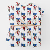 Sweet Santa Claus Besucht Weishconsin Geschenkpapier Set (Beispiel)