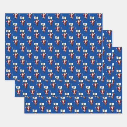 Sweet Santa Claus besucht West Virginia Geschenkpapier Set (Set)