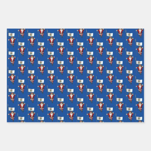 Sweet Santa Claus besucht West Virginia Geschenkpapier Set (Vorderseite)