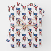 Sweet Santa Claus besucht Wyoming Geschenkpapier Set (Beispiel)