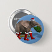 Sweet Santa Claus Elephant Button (Vorne & Hinten)