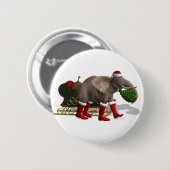 Sweet Santa Claus Elephant Button (Vorne & Hinten)