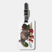 Sweet Santa Claus Elephant Gepäckanhänger (Vorderseite vertikal)