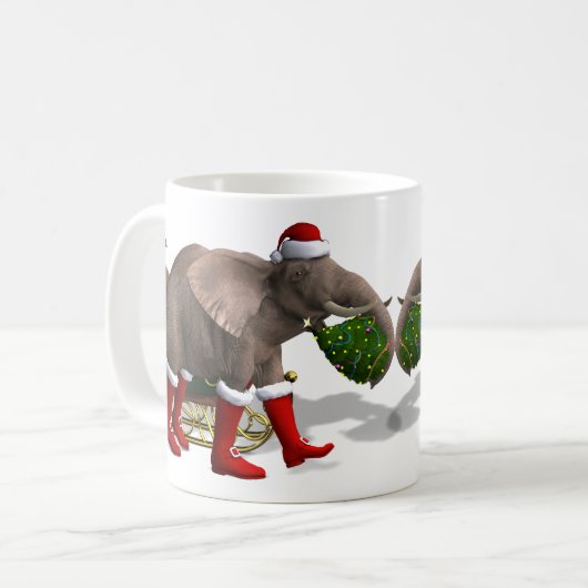 Sweet Santa Claus Elephant Kaffeetasse (Vorderseite Links)