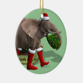 Sweet Santa Claus Elephant Keramikornament (Rechts)