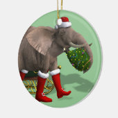 Sweet Santa Claus Elephant Keramikornament (Links)