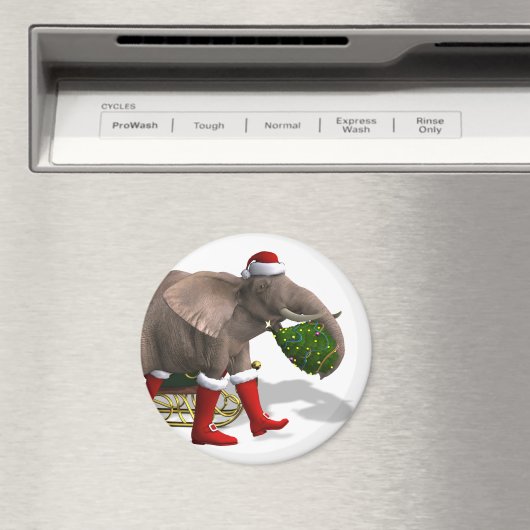 Sweet Santa Claus Elephant Magnet (In Situ (Geschirrspüler))