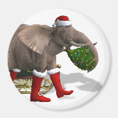 Sweet Santa Claus Elephant Magnet (Vorne)