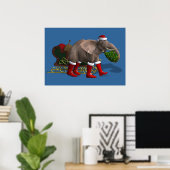Sweet Santa Claus Elephant Poster (Heimbüro)