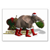 Sweet Santa Claus Elephant Tischnummer (Vorderseite)