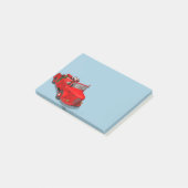 Sweet Santa Claus in Fire Motor Post-it Klebezettel (angewinkelt)