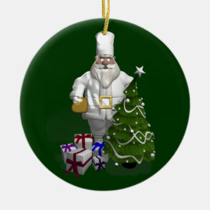 Sweet Santa Claus Koch Keramik Ornament