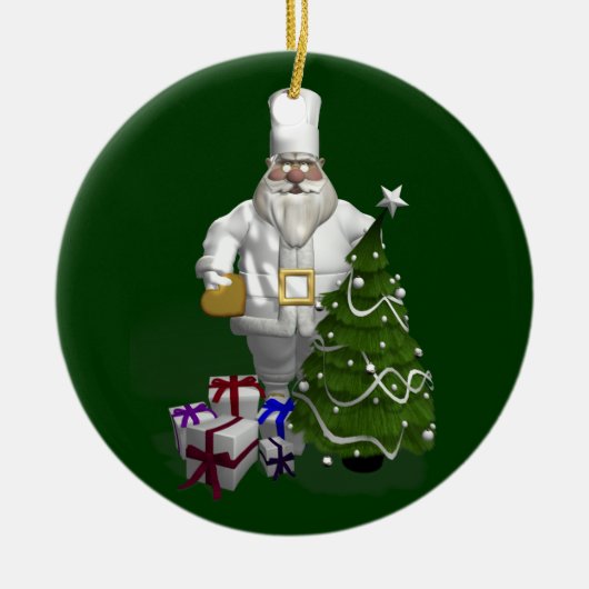 Sweet Santa Claus Koch Keramik Ornament (Vorne)