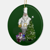 Sweet Santa Claus Koch Keramik Ornament (Links)
