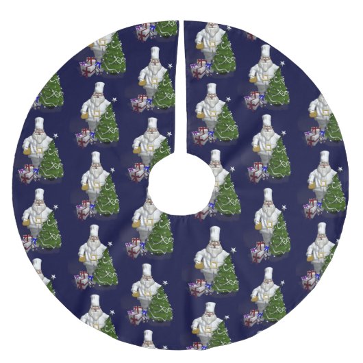 Sweet Santa Claus Koch Polyester Weihnachtsbaumdecke (Vorderseite)