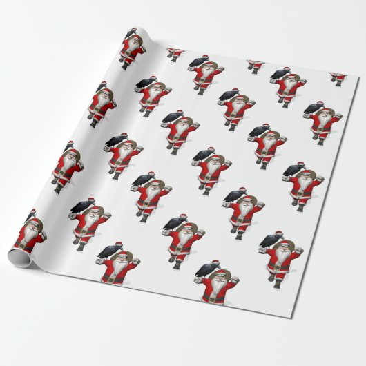 Sweet Santa Claus Lieben Ravens Geschenkpapier (Ungerollt)