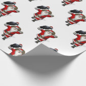 Sweet Santa Claus Lieben Ravens Geschenkpapier (Ecke)