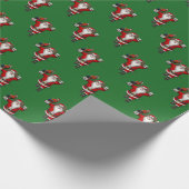 Sweet Santa Claus Lieben Red Macaws Parrots Geschenkpapier (Ecke)