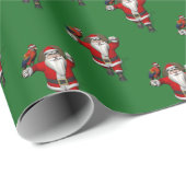 Sweet Santa Claus Lieben Red Macaws Parrots Geschenkpapier (Rolleneckpunkt)