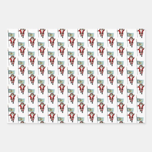 Sweet Santa Claus Visits Delaware Geschenkpapier Set (Vorderseite)