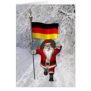 Sweet Santa Claus With Ensign Of Germany