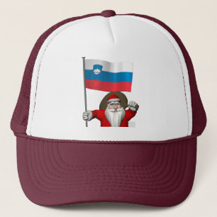 Sweet Santa Claus With Ensign Of Slovenia Truckerkappe
