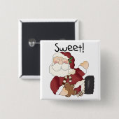 Sweet Santa Holiday Tshirts und Geschenke Button (Vorne & Hinten)