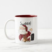 Sweet Santa Holiday Tshirts und Geschenke Zweifarbige Tasse (Links)