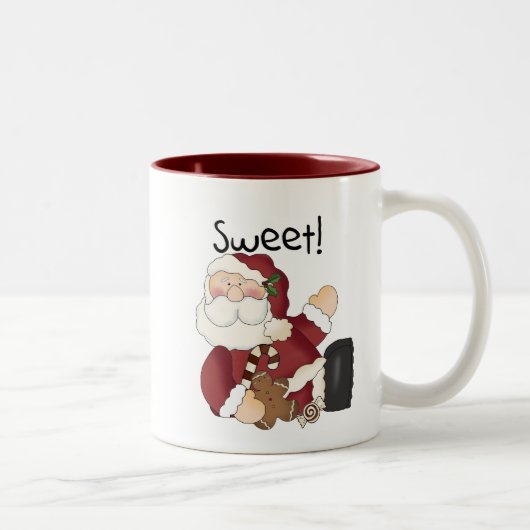 Sweet Santa Holiday Tshirts und Geschenke Zweifarbige Tasse (Rechts)