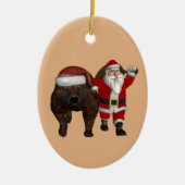 Sweet Santa Liebe Bears Keramik Ornament (Vorne)