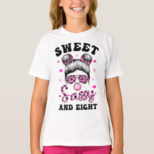 Sweet Sassy and Aight Messy Bun Leopard Sonnenbril T-Shirt