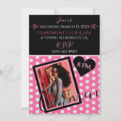 Sweet & Sassy Pink Pajama Party Foto Einladung (Rückseite)