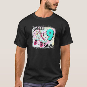 Sweet Sassy und neun Geburtstag für Mädchen Skater T-Shirt