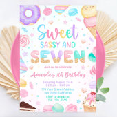 Sweet Sassy und Seven Birthday Einladung 7. Geburt