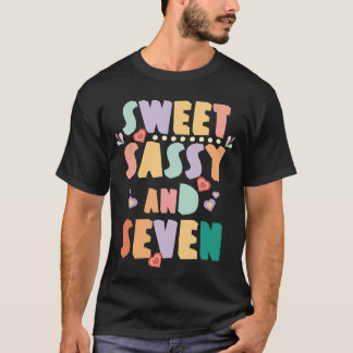 Sweet Sassy und Sieben Girls 7 Jahre alt T-Shirt