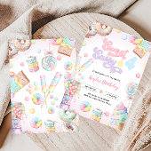 Sweet Sassy und VIER Pastel Candyland 4. Geburtsta Einladung