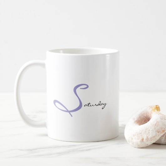 Sweet Saturday Relax & Recharge Home Cafe Decor Kaffeetasse (Mit Donut)