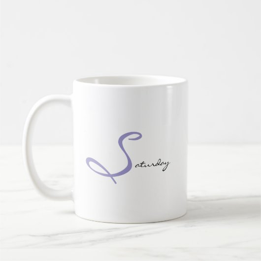 Sweet Saturday Relax & Recharge Home Cafe Decor Kaffeetasse (Links)