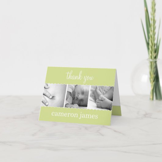 Sweet Scallops Baby Danke Karte (Vorderseite)