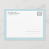 Sweet Scallops Birth Announcement - Baby Boy Ankündigungspostkarte (Rückseite)