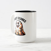 Sweet Scares Funny Ghost Halloween Tasse (Vorderseite Links)