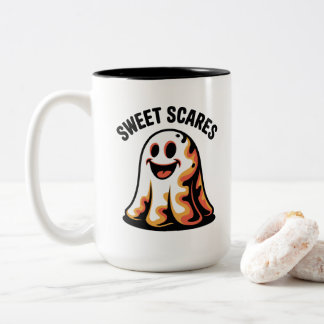 Sweet Scares Funny Ghost Halloween Tasse
