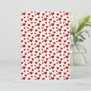 Sweet Scatter Hearts - Creme & Rot Feiertagskarte