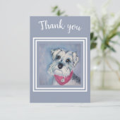 Sweet Schnauzer Vielen Dank Dankeskarte (Stehend Vorderseite)