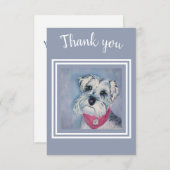 Sweet Schnauzer Vielen Dank Dankeskarte (Vorne/Hinten)