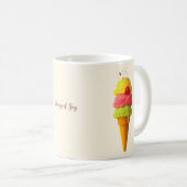 Sweet Scoop Style - Personalisiertes Ice Creme Des Kaffeetasse (VorderseiteRechts)