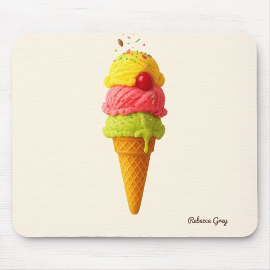 Sweet Scoops Personalisiert Delight Mousepad (Vorne)