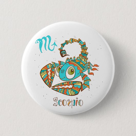 Sweet Scorpio Scorpion Button (Vorderseite)